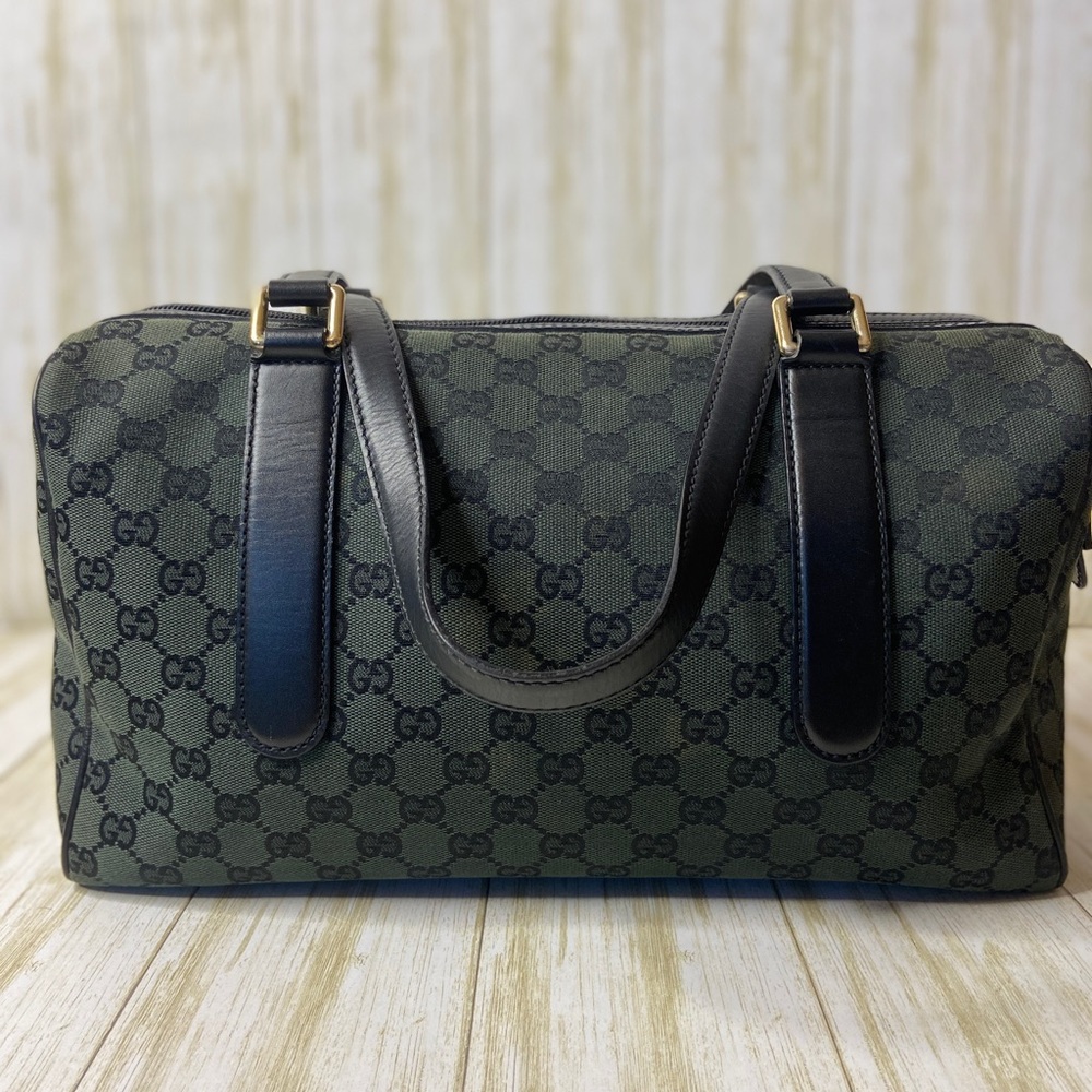 Gucci•Canvas Boston Bag
